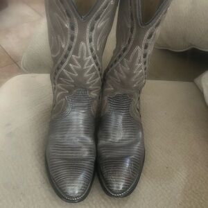 Source Unknown Gray Western Boots